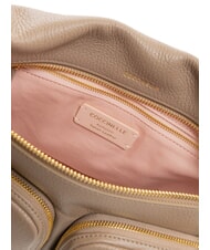 COCCINELLE HYLE Geantă medie din piele cu dublă funcție taupe cald - Genți femei - 6