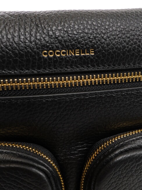 HYLE Geantă medie din piele cu dublă funcție negru - Genți femei