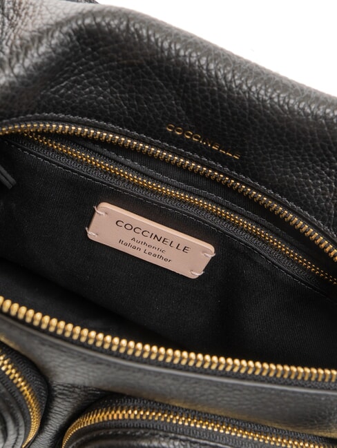 HYLE Geantă medie din piele cu dublă funcție negru - Genți femei