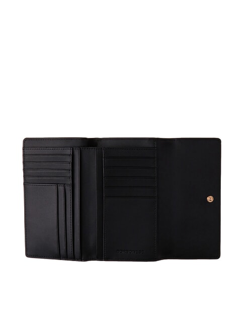 VITE COATED OP Portofel mediu cu clapă natural op / negru - Portofele femei