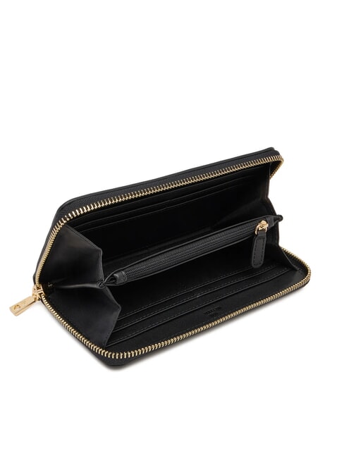 QUILTED Portofel mare cu fermoar negru - Portofele femei