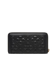LOVE MOSCHINO QUILTED Portofel mare cu fermoar negru - Portofele femei - 3