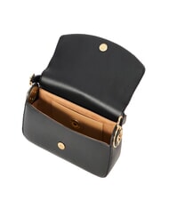 LOVE MOSCHINO CHUNKY TAB Geantă cu clapă și curea de umăr negru - Genți femei - 4