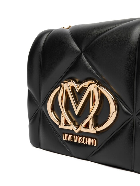 EMBOSSED Geantă de umăr mini negru - Genți femei