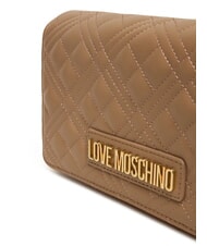 LOVE MOSCHINO SMART DAILY Geantă de umăr cu curea metalică bej - Genți femei - 4