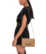 LOVE MOSCHINO SMART DAILY Geantă de umăr cu curea metalică bej - Genți femei - 5