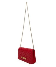 LOVE MOSCHINO SMART DAILY Geantă de umăr cu curea metalică RED - Genți femei - 3