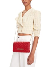 LOVE MOSCHINO SMART DAILY Geantă de umăr cu curea metalică RED - Genți femei - 5