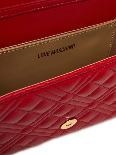 SMART DAILY Geantă de umăr cu curea metalică RED - Genți femei