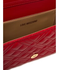 LOVE MOSCHINO SMART DAILY Geantă de umăr cu curea metalică RED - Genți femei - 6