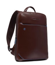 PIQUADRO BLUE SQUARE Rucsac pentru laptop de 14", din piele MAHOGANY - Rucsacuri pentru laptop - 2