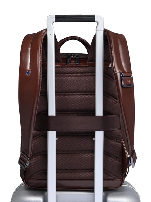 BLUE SQUARE Rucsac pentru laptop de 14", din piele MAHOGANY - Rucsacuri pentru laptop