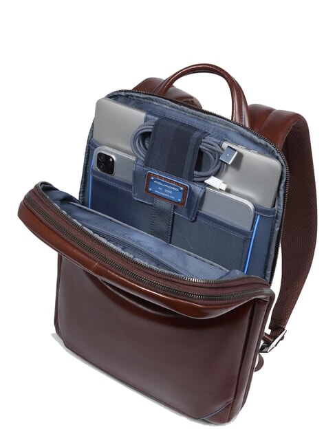 BLUE SQUARE Rucsac pentru laptop de 14", din piele MAHOGANY - Rucsacuri pentru laptop