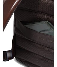 PIQUADRO BLUE SQUARE Rucsac pentru laptop de 14", din piele MAHOGANY - Rucsacuri pentru laptop - 7