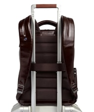 PIQUADRO BLUE SQUARE Rucsac pentru laptop de 14" cu verificare rapidă MAHOGANY - Rucsacuri pentru laptop - 3