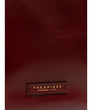 THE BRIDGE MADDALENA Shopper pe umar, din piele Chianti / Bordeaux / Aur - Genți femei - 3