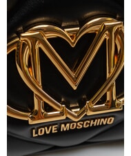 LOVE MOSCHINO EMBOSSED Geantă de umăr, cu curea de umăr negru - Genți femei - 4
