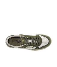VICTORIA C80 Teniși din piele cu logo vintage kaki - Pantofi bărbați - 5