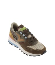 VICTORIA LUNA Teniși patchwork cu talpă zimțată ciocolată - Pantofi femei - 3