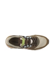 VICTORIA LUNA Teniși patchwork cu talpă zimțată ciocolată - Pantofi femei - 5