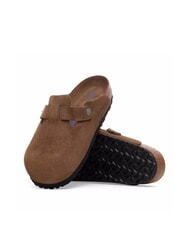 BIRKENSTOCK BOSTON Papuci din piele întoarsă ceai negru - Pantofi unisex - 5