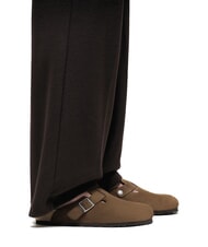 BIRKENSTOCK BOSTON Papuci din piele întoarsă ceai negru - Pantofi unisex - 7