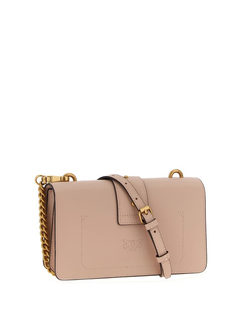 LOVE ONE CLASSIC Geantă de umăr mini din piele pulbere-aur antic - Genți femei