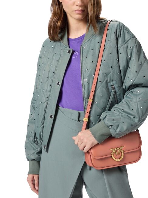 LOVE BOX Geantă de umăr, din piele Aragon maro-aur antic - Genți femei