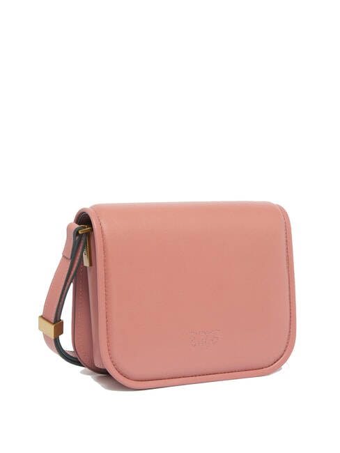 LOVE BOX Mini geantă nappa cu clapă Aragon maro-aur antic - Genți femei