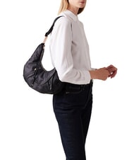 BORBONESE FOLD  Geantă moale de umăr negru închis - Genți femei - 5