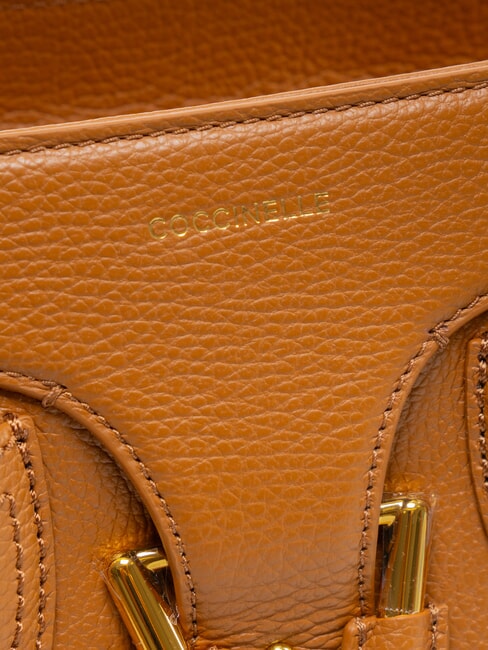 YORK Geantă de m&acirc;nă din piele ciocănită CUIR - Genți femei