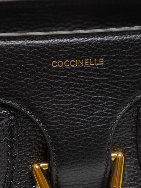 YORK Geantă de mână din piele cu cataramă negru - Genți femei