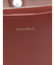 COCCINELLE SWAP Geantă din piele cu curea de umăr coniac - Genți femei - 5