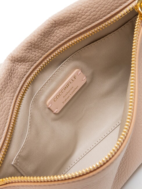 HYLE Geantă mică de umăr din piele plată rozete - Genți femei