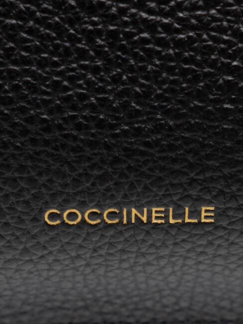 HYLE Geantă mică de umăr din piele plată negru - Genți femei