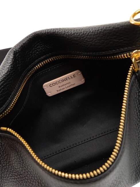 HYLE Geantă mică de umăr din piele plată negru - Genți femei