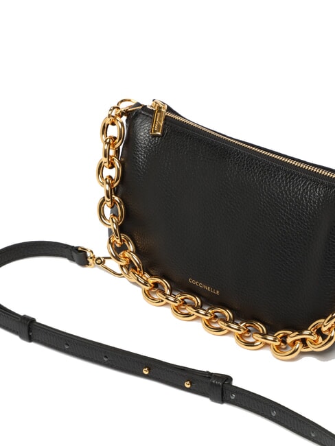 ISIDE Geantă mică de umăr din piele negru - Genți femei