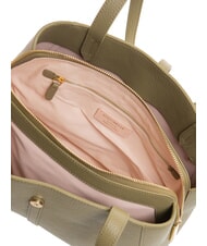 COCCINELLE CHARA Geantă de umăr din piele verde laur - Genți femei - 6