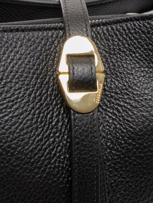 CHARA Geantă de umăr din piele negru - Genți femei