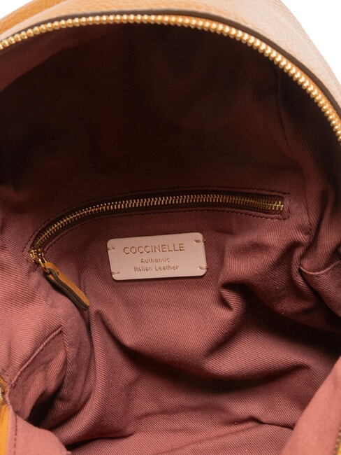 JEN Rucsac rotund din piele cu buzunar CUIR - Genți femei