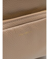 COCCINELLE JEN Rucsac rotund din piele cu buzunar taupe cald - Genți femei - 5