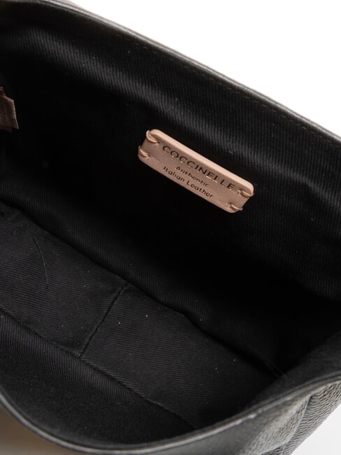 ERIS Geantă de umăr mini din piele negru - Genți femei