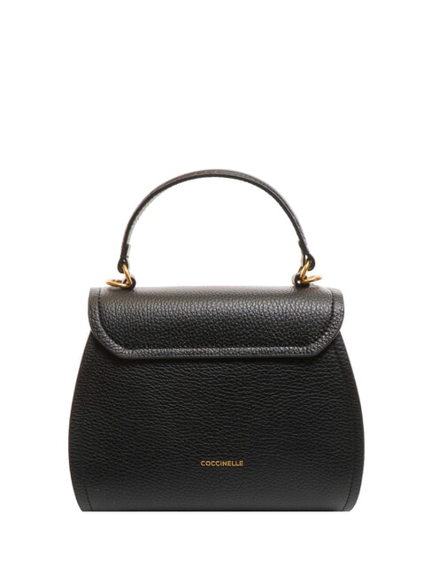 MARVIN Geantă mini din piele cu curea de umăr negru - Genți femei