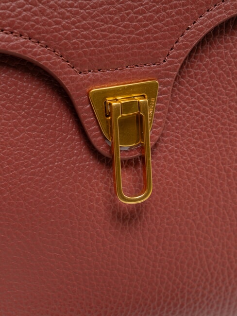 MARVIN Geantă de mână din piele cu curea de umăr coniac - Genți femei