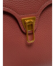 COCCINELLE MARVIN Geantă de mână din piele cu curea de umăr coniac - Genți femei - 5