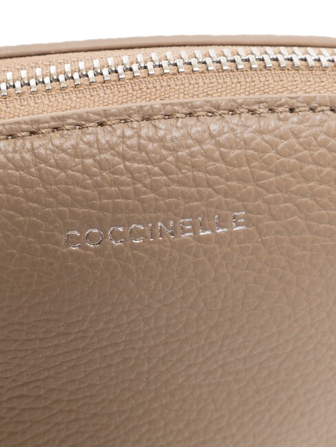 AGATEA Trusă de frumusețe din piele taupe cald - Genți plic și truse