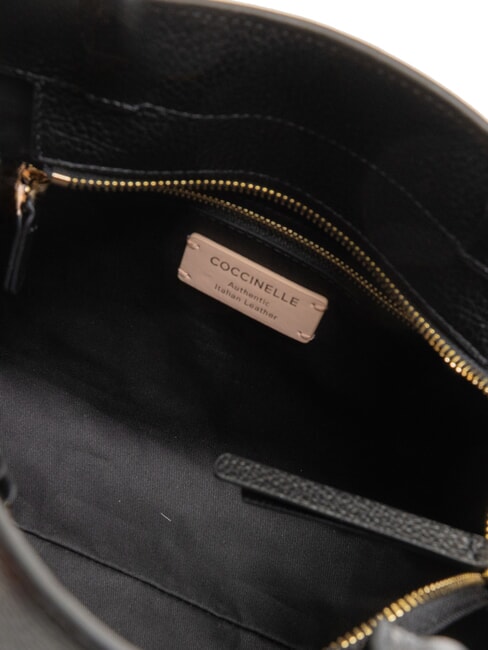 KLICHE Geantă de mână din piele cu curea de umăr negru - Genți femei