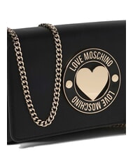 LOVE MOSCHINO SMART DAILY Geantă de umăr cu curea metalică negru - Genți femei - 3