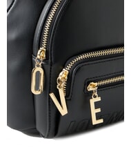 LOVE MOSCHINO ZIPLINE Rucsac rotund cu buzunar negru - Genți femei - 4