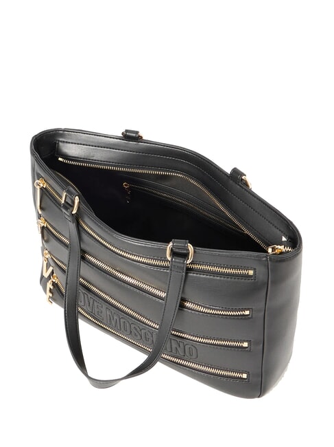 ZIPLINE Geantă de cumpărături de umăr negru - Genți femei